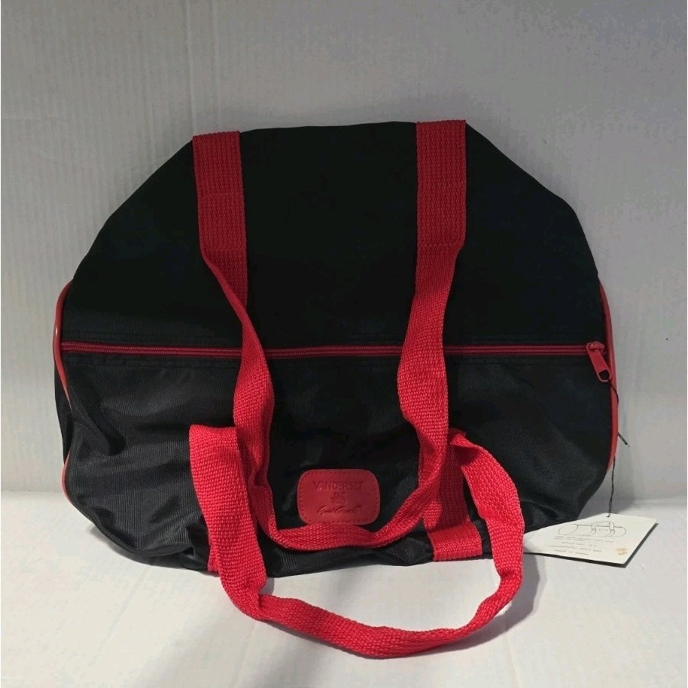 New Black And Red Duffle Round Duffle Bag By Gloria Vanderbilt With Tags
